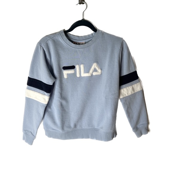 BABY BLUE FILA PULLOVER CREWNECK! - Picture 3 of 7